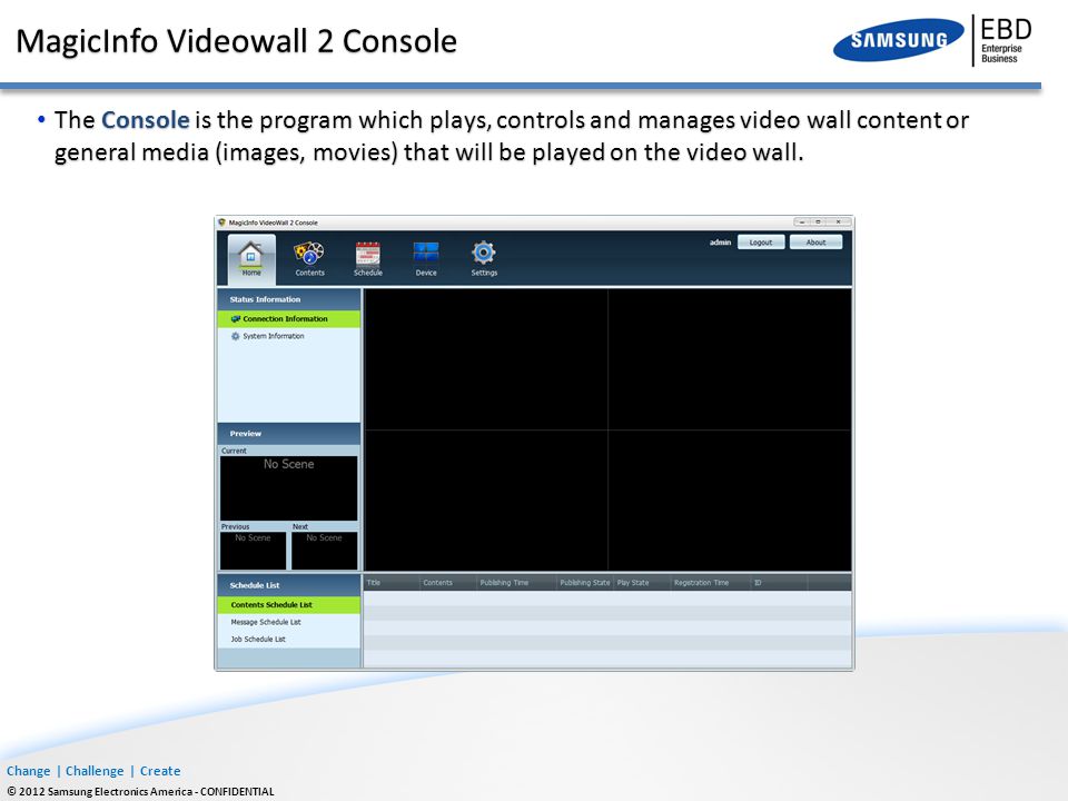 magicinfo videowall 2 console